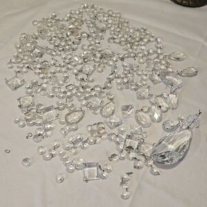 Vintage Chandelier  Teardrop Prisms + More of Glass Lamp Parts